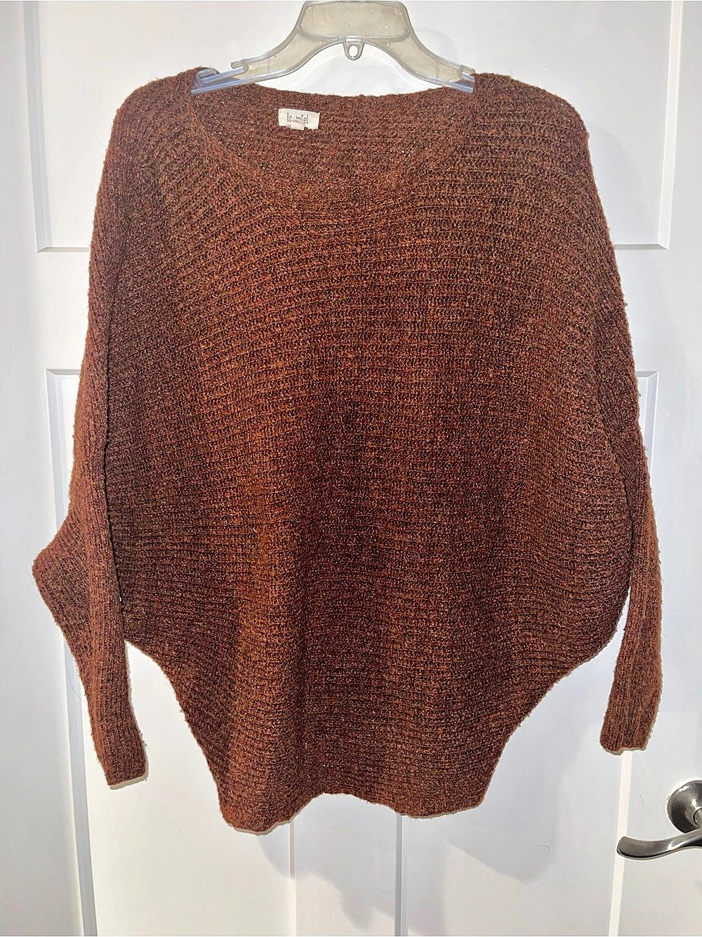 Orange-Brown Knit Sweater La Miel